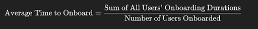 Average Time to Onboard Formula
