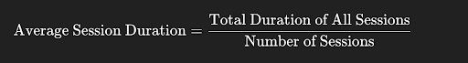 Average Session Duration Formula