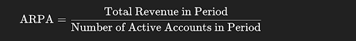Average Revenue per Account Fromula