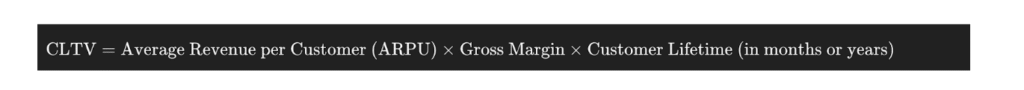 basic formula for Customer Lifetime Value