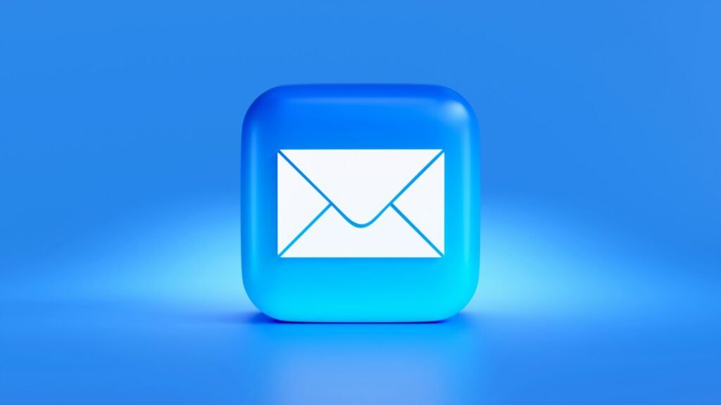 Three-dimensional email envelope icon representing email marketing and newsletter campaigns